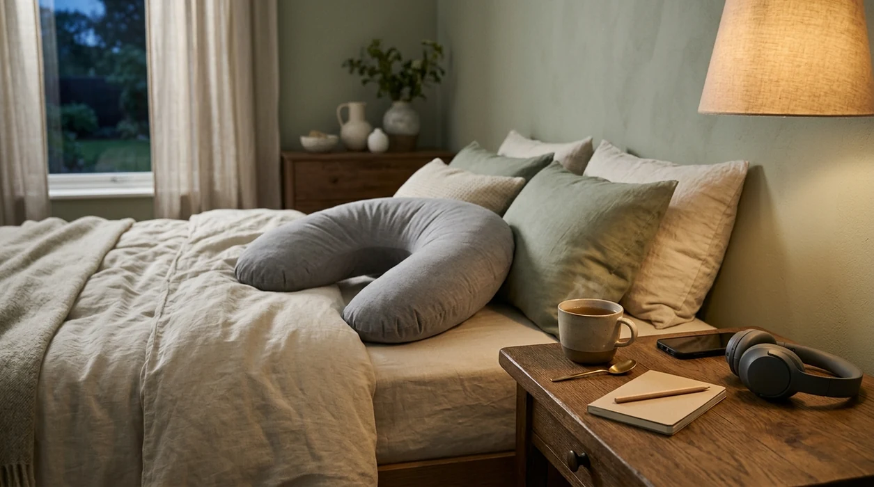 calm hypnobirthing bedside routine