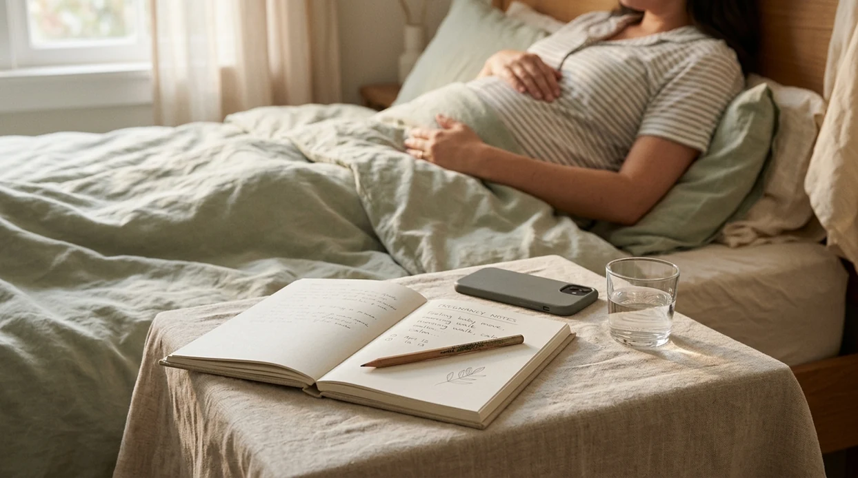 check baby movement notes safely