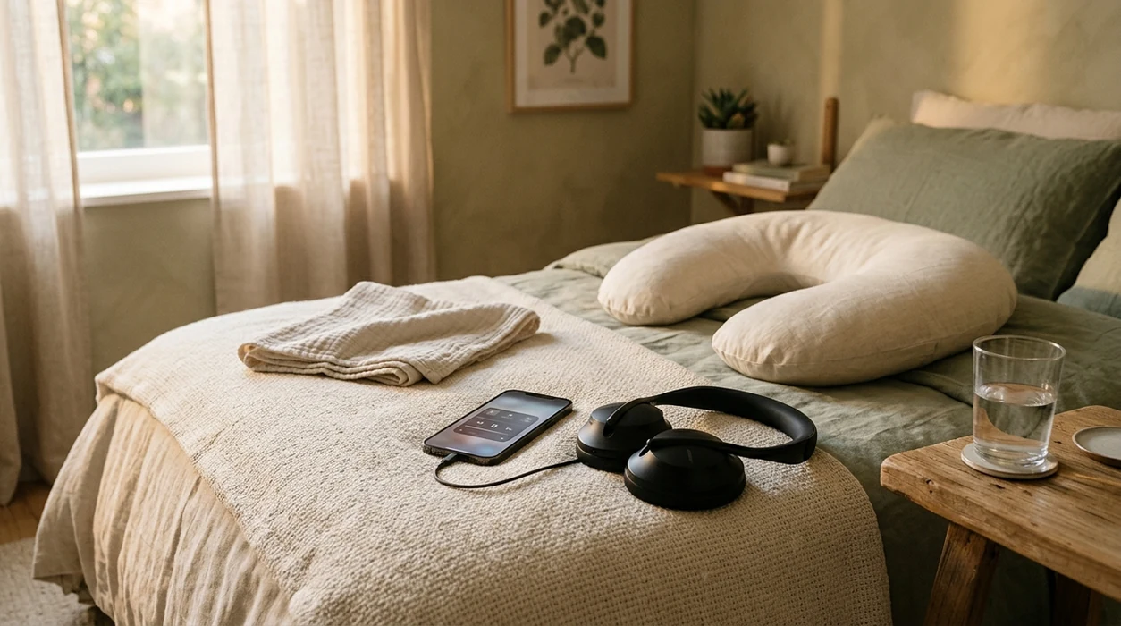 phone hypnobirthing audio setup