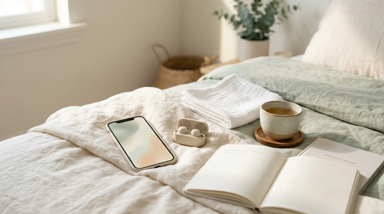 pregnancy meditation app calm setup